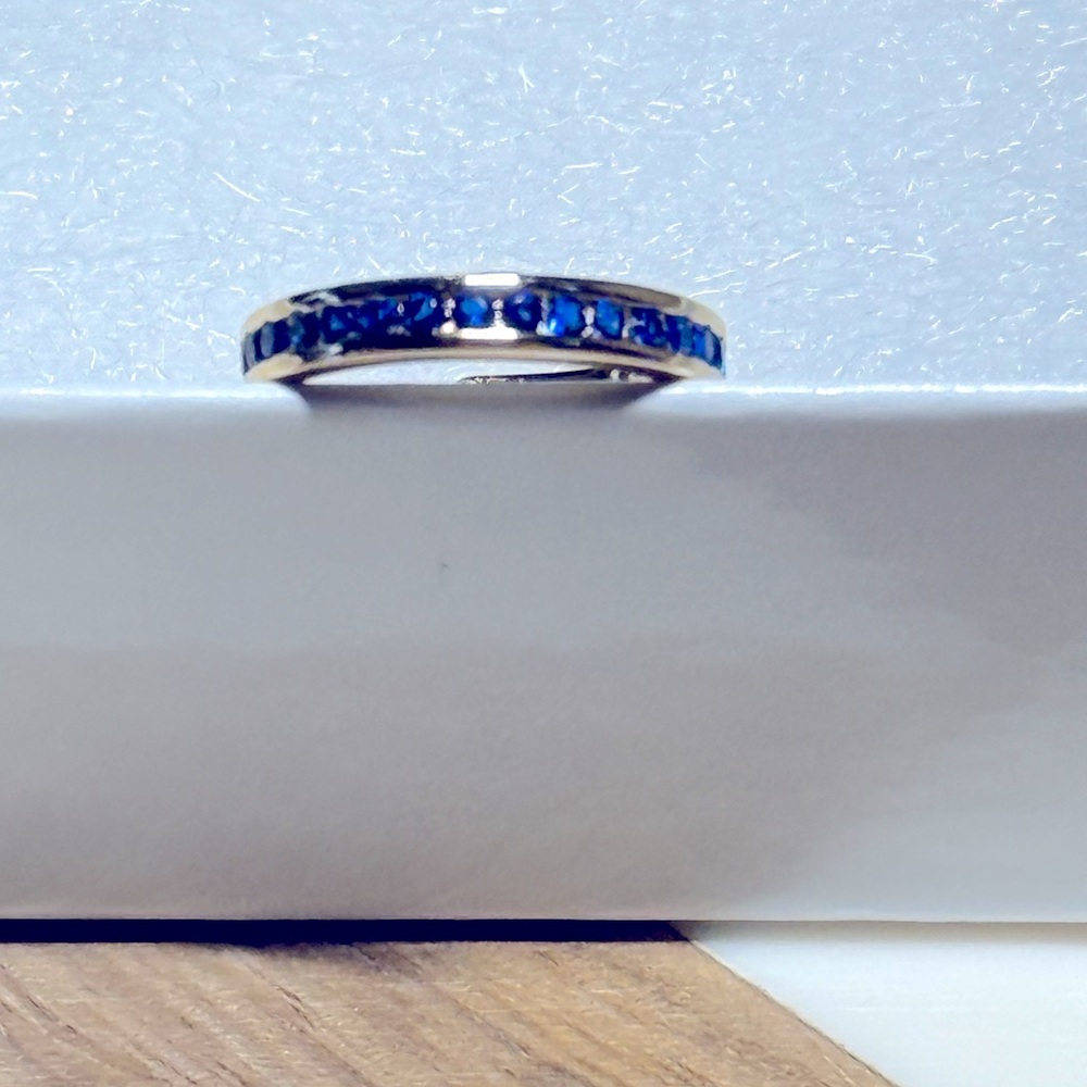 Sapphire & Gold Pave Ear Cuff NWOT